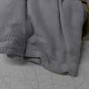 Bedsure GentleSoft 100% Cotton Blanket Twin XL Size for Bed - Breathable and Lightweight, Soft Cozy Textured Herringbone Woven Summer Blanket for College Dorm, Grey, 66x90 inches