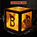 Baby first Halloween Decorations Balloons Boxes 4 Pcs Letter Blocks Transparent Box with 4 LED Light Strings - Halloween Baby Shower Party Supplies Decoration - A Baby Is Brewing Party Supplies