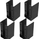 2x4 Joist Hanger, 4 Pcs Concealed Joist Hanger, Concealed Flange Light Joist Hanger, Concealed Face Mount Joist Hanger Joist Brackets Fit Standard 2x4 Beam Wood Fence Rail, Actual Size 2"x4"