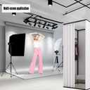 Clothing Store Fitting Room, Portable Changing Room with Shading Curtain Used in Office, Mall, Boutique, Home, Movable Temporary Mobile Privacy Protection (White, 47x47x79 inches)