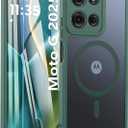 BESINPO Magnetic Case for Motorola Moto G 2025/2026/G Play 2026,Translucent Matte Shockproof Protective Slim Bumper Cover for Motorola Moto G 2025/2026/G Play 2026 6.7"(Deep Green)