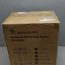 Bonsaii 12-Sheet Micro Cut Shredders for Home Office, 60 Minute P-4 Security Level Paper Shredder for CD, Credit Card, Mails, Staple, Clip, with Jam-Proof System & 4.2 Gal Pullout Bin C266-B