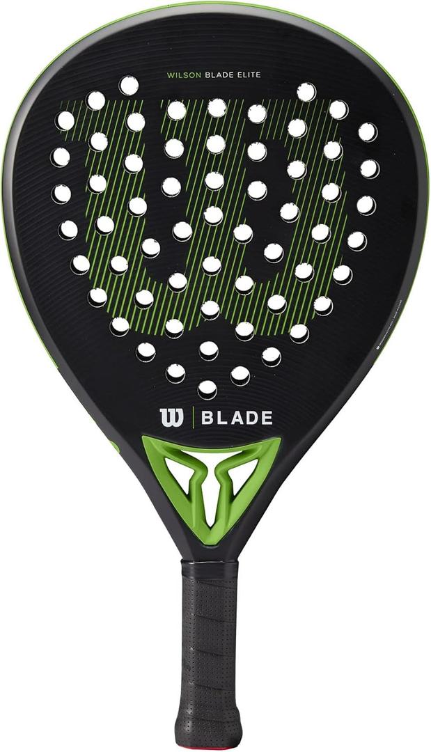 Wilson Blade Elite Tx V2 Padel Racket, Lightweight, Carbon/Fiberglass Surface, EVA Core, Medium Balance, One Size, 361 g / 410 g, Indoor Use