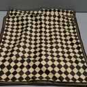 Patdrea Designer Rectangle Animal Print Velvet Throw Pillow Cover 18x18 inches,Brown Yellow Checkered Pattern,Decorative Lumbar Pillowcases Cushion for Bed Living Room Outdoor Car,Pack of 2