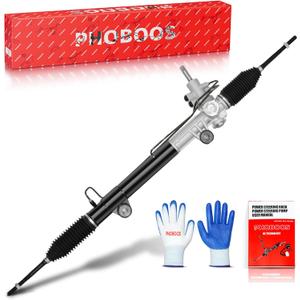 PHOBOOS Hydraulic Power Steering Rack and Pinion Assembly Compatible with Dodge Dakota 2005-2010 & Mitsubishi Raider 2006-2009. New Unit, Leak-proof, Direct Bolt-On Fit, Ref. 97-2143