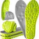 4D Cloud Steppers Insoles for Men and Women - Shock Absorption Inserts, Soft Anti-Fatigue, Relieve Foot Pain, Memory Foam Insoles for Shoes, Boots & Sneakers (Green, Men: US 4-7/ Women: US 5-8.5)