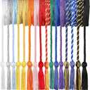16 Colors 2025 Graduation Cords - Grad Honor Cords with Tassel for Bachelor Gown Graduation Gifts, Pink Gold Red White Silver Purple Green Blue