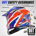 Youth Kids Dirt Bike Helmet DOT Approved, Full Face Motocross Set | 4-in-1 set includes goggles gloves storage bag, ultra-light design, adjustable visor and washable liner for ATV UTV, XL