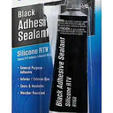 Permatex Black Silicone Adhesive Sealant for Repairs, Bonding, and Protection, 3 oz. (Pack of 12)