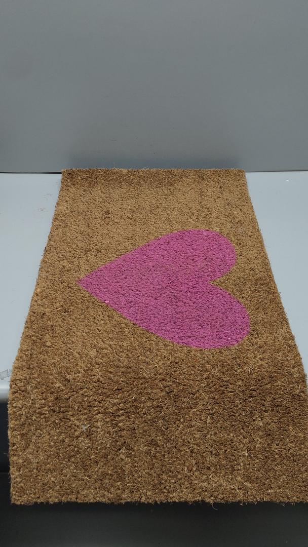 Classic Home Red Heart Coconut Coir Rope Floor Doormat Heavy Duty Non Slip Rug