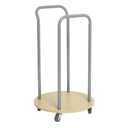ECR4Kids Mobile Cushion Cart, Storage Trolley, Silver