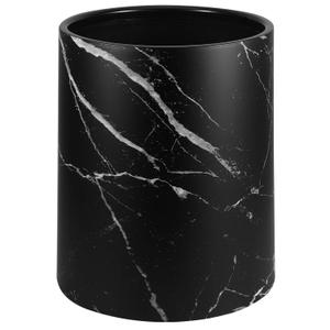 Marble Trash can 10.62X9.05In Small Round Lidless Wastebasket for Bathroom Kitchen Office with Stable Structure and Modern Marble Texture