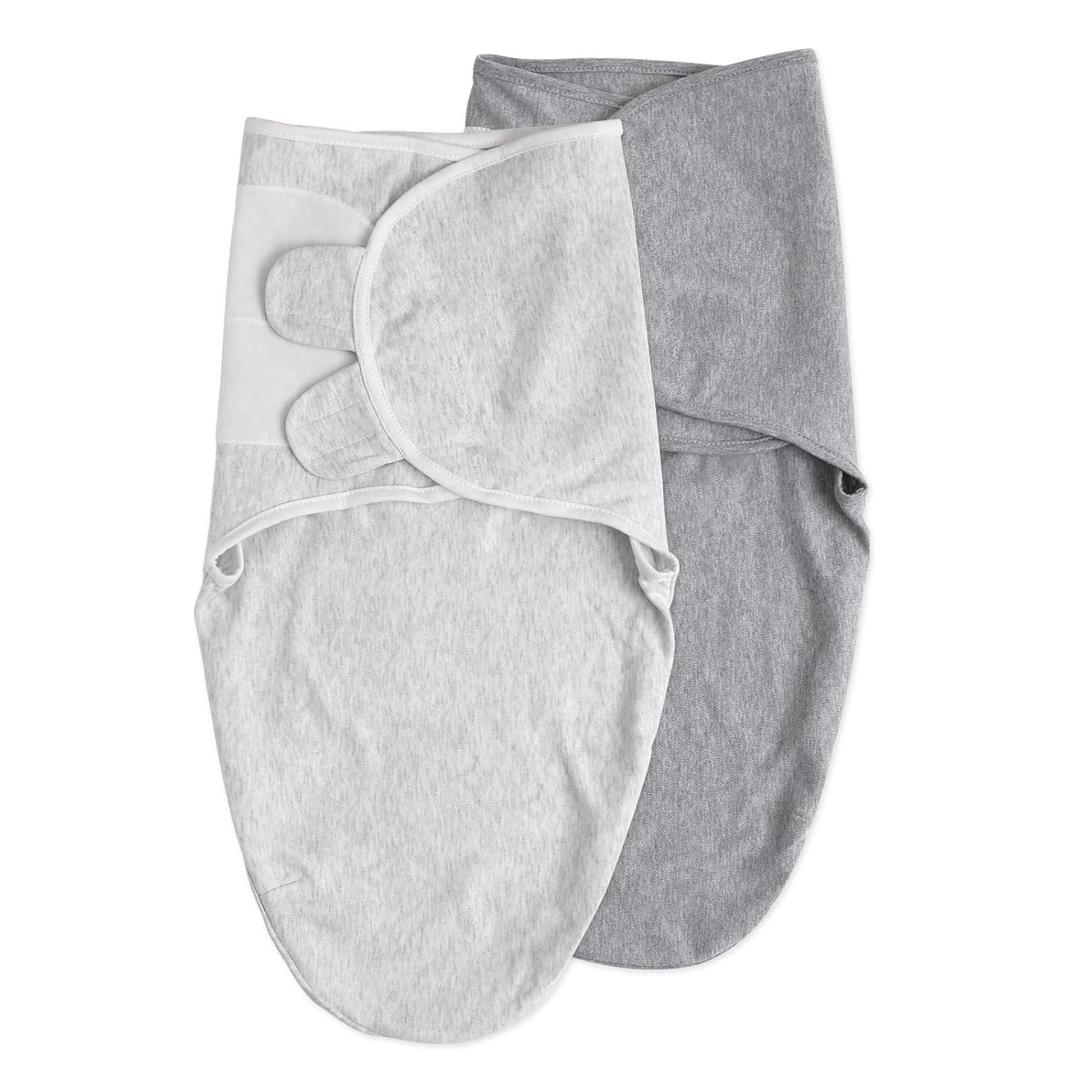Soarwg Kids Baby Swaddle, Organic Baby Swaddles 0-3 Months, Swaddle Blanket, Swaddle Sack, Adjustable Newborn Infant Swaddle for Boy, Standard 100 by Oeko-TEX, Gray 2 Pack Small
