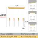 4 Lights Pendant Lights for Kitchen Island Modern Dimmable LED Crystal Chandelier Gold Pendant Light Fixture with Remote for Dining Room Living Room