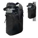 Upgraded Magnetic Gym Bag Hold Up to 64 Oz Bottle (5 Kg) Sling Bag with Strong Magnetic Attachment Water Bottle Holder with Pockets & Shoulder Strap - Black