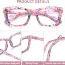 SIGVAN 6 Pack Reading Glasses Blue Light Blocking Square Computer Spring Hinge Readers for Women Men (6 Mix, 4.0, multiplier_x)