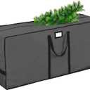 9 ft Christmas Tree Storage Bag, Heavy Duty 600D Oxford Fabric with Reinforced Handles and Dual Zip Wide Opening, Extra Large Storage Container for Trees and Decorations (Grey) (65"x15"x30")