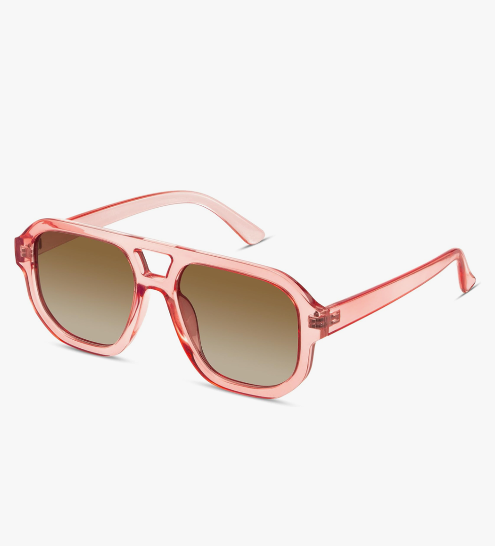 livho Trendy Polarized Square Aviator Sunglasses Women Men Square Eyewear Frame, Retro Sun Glasses for Women Men 2025 Shades
