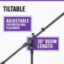 On-Stage MS7701B Euro Boom Mic Stand (For Vocal and Instrument Microphones, 32.5 x 4 x 4.25 inches