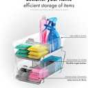 madesmart 2 Tier Organizer, Under Cabinet Storage with Pull Out Sliding Drawers, for Cleaning Supplies, Undersink, Sponges, Bottles & Bath, Adjustable Dividers & Pull Out Baskets, Grey