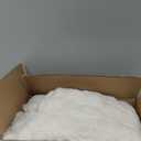 Bedsure Fluffy Comforter Set King Size - White Faux Fur King Comforter Set, Soft Shaggy Plush Bubble Bedding Comforter Sets, Winter Warm Luxury Fuzzy Bed Set 3 Pieces, 1 Comforter and 2 Pillowcases