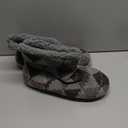 GPOS Knit Rock Wool Warm Men Indoor Pull on Cozy Memory Foam Slipper Boots Soft Rubber Sole (8, Triangle Grey)