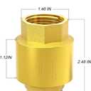 GASHER 1PCS Brass Check Valve DN25 1" Female and Male Thread, Backflow Prevention, One Way Check Valves