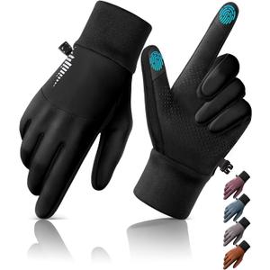 rivmount Water-Resistant Winter Gloves with Touch Screen/Windproof/Warm, Thermal Gloves Suit for Women Men Cold Weather Running, Cycling, Hiking, Bike, Ski, Snow, Driving, Work, Outdoor, Large