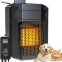 Outdoor Pet House Heater 500W - Kiroto WiFi APP Controlled Dog House Heater with Thermostat & Timer,Suitable for Winter Outdoor Heating of Outside Doghouses, Cat Beds and Chicken Coops