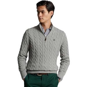 POLO RALPH LAUREN Men's Long Sleeve Cotton Cable 1/2 Zip Size Large