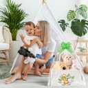 Pickmesh Baby Shower Storage Basket with Gift Bags, Rectangular Ribbons, Collapsible Canvas Storage Bin with Handles for Diaper Organizing Toy Home DIY Gift Basket, 13 x 9. 1 x 7. 1 Inch(Jungle Theme)