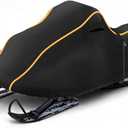Snowmobile Cover Waterproof Sled Ski Cover 420D Sturdy Oxford Fabric Freeze-Resistant for Polaris for Ski-Doo for Arctic Cat for Yamaha Universal Fits Length 116"-130"