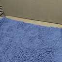 OLANLY Bathroom Rugs Sets 3 Piece, Soft Absorbent Chenille Bath Mats and U-Shaped Contour Toilet Rug, Home Decor Accessories, Bath Mat Set for Bathroom (47"x20"+24"x16"+24"x20", Cornflower Blue)