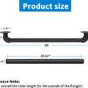 Wall Handrail 3FT/90CM,Industrial Staircase Railing 1.25 Inch Tube Diameter,Galvanized Pipe Handrails for Indoor Stairs with Wall Mount Support,for Wall Mounted Stairway Handrail