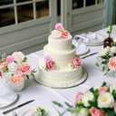 4 x Artificial Cake Flowers, Pink Fake Flowers Silk Peony Roses Flowers with Stems Wedding Bridal Bouquets for Table Centerpieces Floral Arrangement Arch Home Decoration