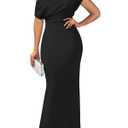 YMDUCH Women's Elegant Sleeveless Off Shoulder Bodycon Long Formal Party Evening Dress Size XL