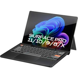 Doohoeek Surface Pro 11/10/9/X 13 Inch Keyboard, Bluetooth Keyboard with Touch Pad & Lighting Keys Compatible with Surface Pro 13" Copilot+, Pen & Tablets NOT Included, Rechargeable via USB-C Cable (Orange)