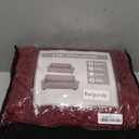 Peryiter 2 Pcs Sofa Covers Loveseat Couches Covers for Living Room Slipcover Set Furniture Protector for Couch Arm Chair, Form Fit Stretch, Wrinkle Proof(Burgundy,Milk Silk)