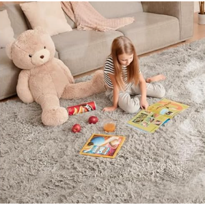 Glamtex 8'x10' Fluffy Rugs, Shag Area Rug, Soft and Comfortable Fluffy Carpets, High-Density Sponge Fluffy Carpet, not Easy to Fall Off, Living Room and Bedroom Rug