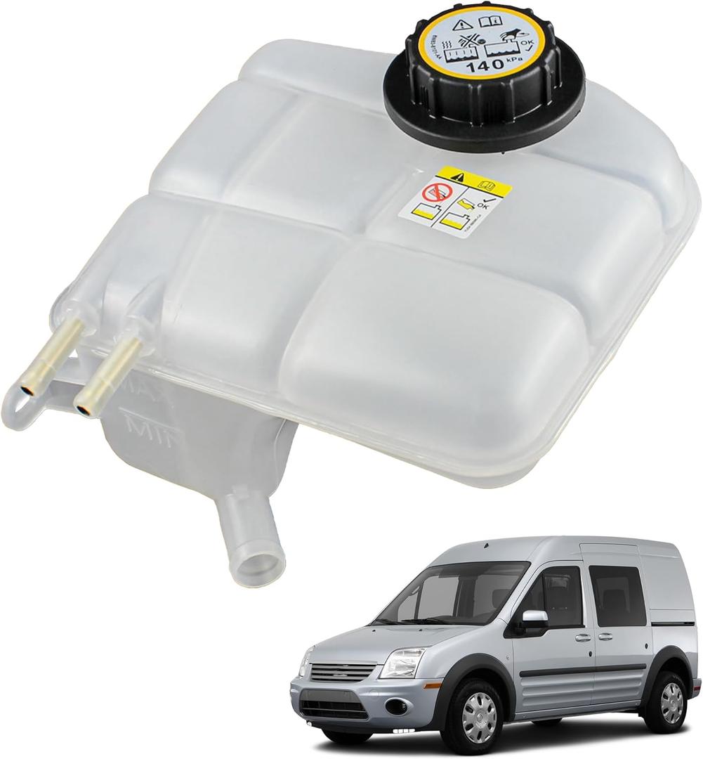 98AB8K218AK Engine Coolant Expansion Reservoir Overflow Tank Compatible With 2000-2004 Ford Focus 2010-2013 Ford Transit Connect 2.0L Expansion Recovery Tank Replaces 98AB-8K218-AK 1104120