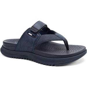 ONCAI Mens Orthopedic Flip Flops Men's Walking Sandals with Arch Support Sport Recovery Sandal for Man size 7-14 (11, Darkblue)