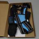 PHOEPET Reflective Dog Harness Large Breed Adjustable No Pull Vest with Handle 2 Metal Rings 3 Buckles [Easy to Put on & Take Off] (L, Blue)