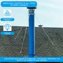 Shimeyao 6 Inch Extended Roof Bracket Kit Three Legs Sturdy Stainless Steel Chimney Stove Pipe Support Extended Roof Brace for Protection Against Strong Winds, 6"-13. 7" Diameter Chimneys
