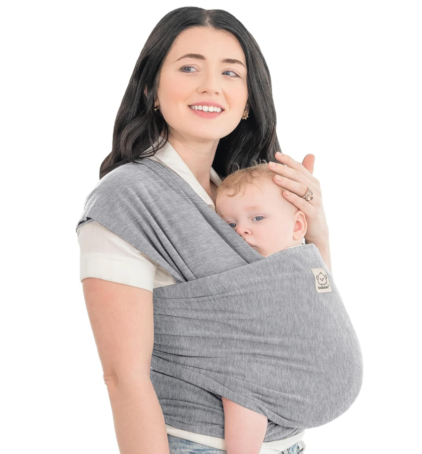 KeaBabies Baby Wrap Carrier  All in 1 Original Baby Carrier Newborn to Toddler Sling, Easy to Wear, Hands Free Bonding, Lightweight, Breathable Infant Wraps (Classic Gray)