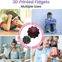 2 PCS 3D Printed Sensory Fidget Star with Handles, Colorful Fractal Expanded Fidgets Hexagon Whirling Spiral Star Shaped Toys for Office Desktop Decompression Toys Stress Relief Whirling Spiral