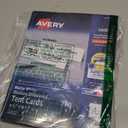 Avery Printable Tent Cards with Sure Feed Technology, 2-1/2" x 8-1/2", Matte White with Embossed Border, 100 Blank Place Cards for Laser and Inkjet Printers (5305)