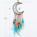 MEXIDAWN 2 Pack DIY Feather Dream Catcher Kits Turquoise Wall Hanging Boho Decor Handmade Dream Catcher for Adults