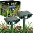 KS SHOP Solar Ultrasonic Animal Repeller  | 120° Motion Sensor Up to 33ft Range | Waterproof Outdoor Deterrent for Garden & Yard | Deer, Cat, Dog & Raccoon Repellent | Solar Powered Pest