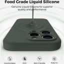 AOTESIER Magnetic for iPhone 15 Pro Case, Upgraded Full Camera Protection | Food Grade Silicone | MagSafe Compatible | Shockproof Protective Phone Case with Anti-Scratch Lining, Alpine Green