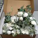 Ling's moment Wedding Arch Flowers - 6.5FT Floral Garland for Ceremony Arbor Backdrop Decoration - Artificial Rose Floral Swag for Sweetheart Table Birthday Party, Baby Shower, Lily White